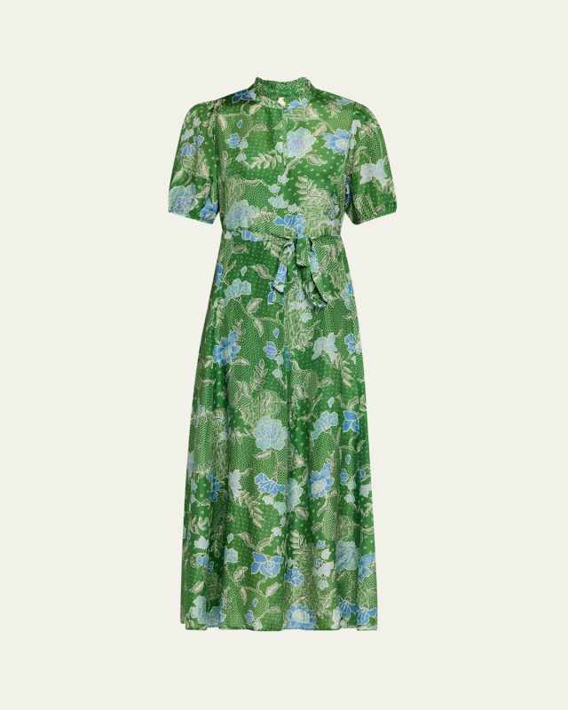 Oceanus Silk Maxi Dress
